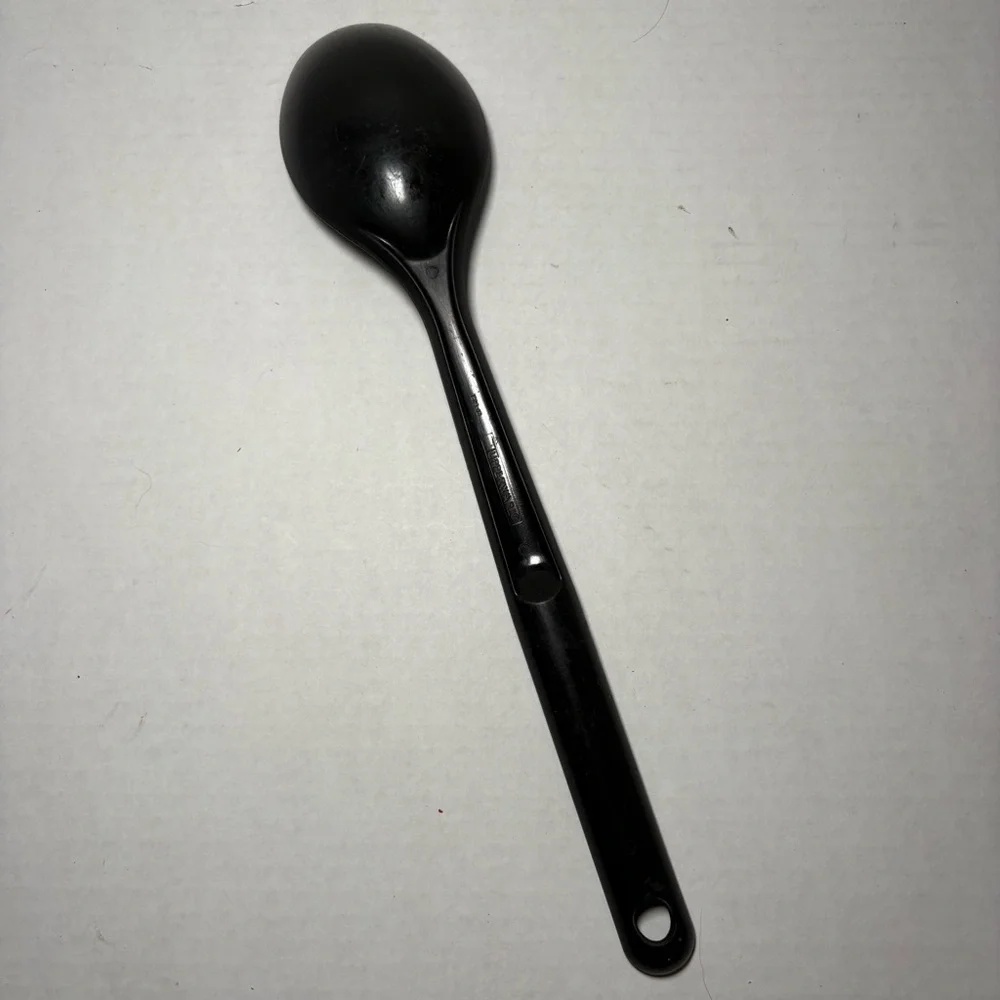 Tupperware Basting / Serving Plastic Black Spoon